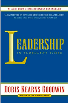 book cover: leadership in turbulent times