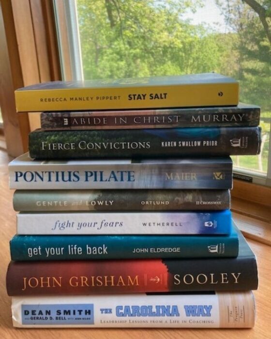 stack of recommended books